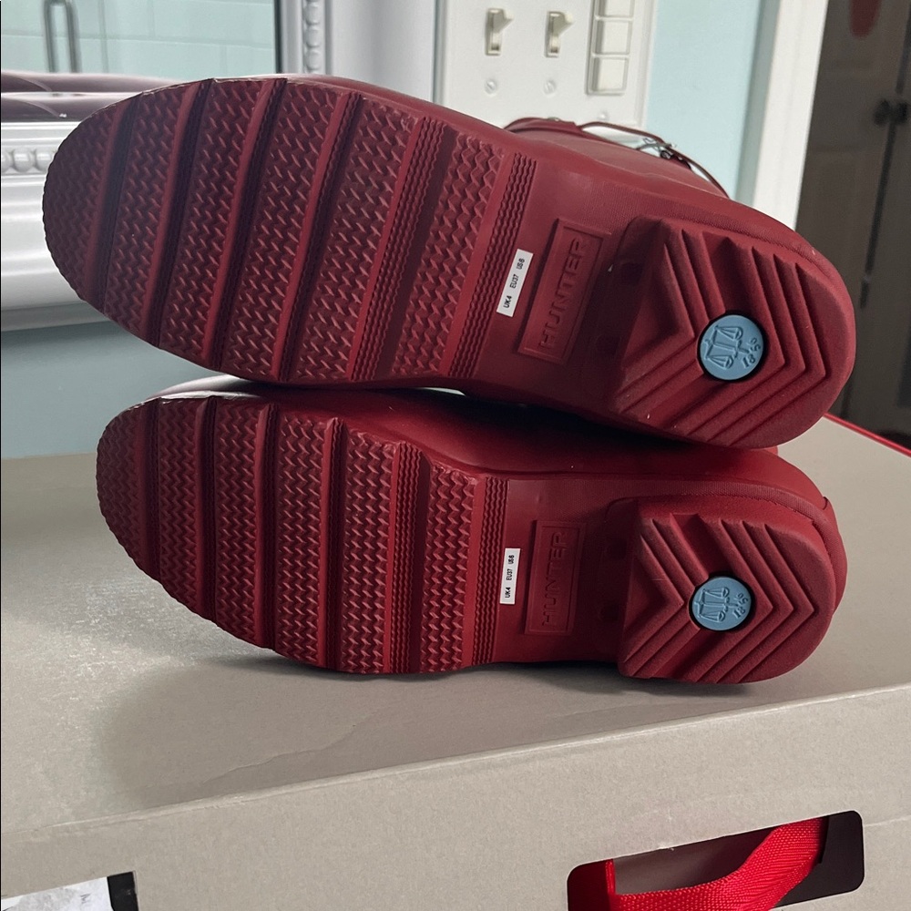 Hunter Deep Red Waterproof Boots - Picture 8 of 11